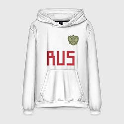 Толстовка-худи мужская Rus Team: Away WC 2018, цвет: 3D-белый