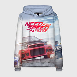 Толстовка-худи мужская Need for Speed: Payback, цвет: 3D-меланж