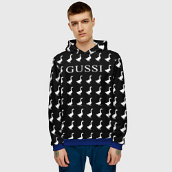 Толстовка-худи мужская GUSSI Black, цвет: 3D-синий — фото 2