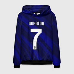 Толстовка-худи мужская Ronaldo 7: Blue Sport, цвет: 3D-черный
