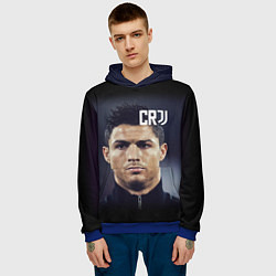 Толстовка-худи мужская RONALDO CR7, цвет: 3D-синий — фото 2