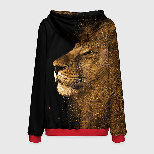 Мужская толстовка Песчаный лев / 3D-Красный – фото 2