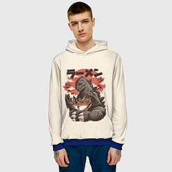 Толстовка-худи мужская Godzilla Eat, цвет: 3D-синий — фото 2