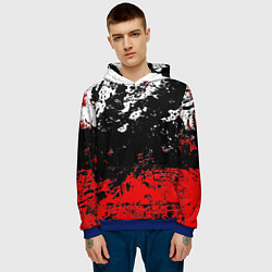 Толстовка-худи мужская Брызги красок, цвет: 3D-синий — фото 2