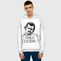 Толстовка-худи мужская Pablo Escobar цвета 3D-белый — фото 2