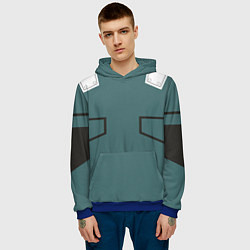 Толстовка-худи мужская MHA IZUKU MIDORIYA, цвет: 3D-синий — фото 2