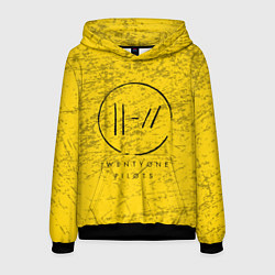 Толстовка-худи мужская 21 Pilots: Yellow Grunge, цвет: 3D-черный
