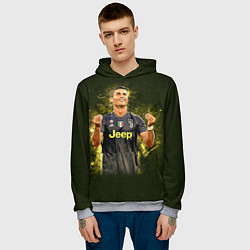 Толстовка-худи мужская Ronaldo: Juve Sport, цвет: 3D-меланж — фото 2