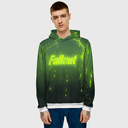 Толстовка-худи мужская Fallout: Radiation Storm, цвет: 3D-белый — фото 2