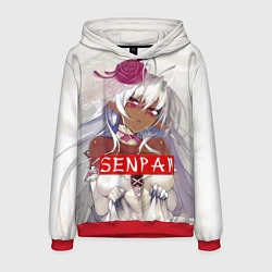 Толстовка-худи мужская Senpai: White Girl, цвет: 3D-красный