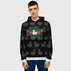 Толстовка-худи мужская GUSSI: Little Style, цвет: 3D-белый — фото 2