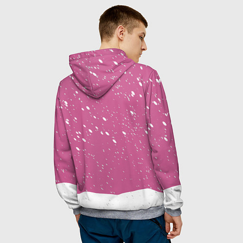 Мужская толстовка Новогодние поросята / 3D-Меланж – фото 4