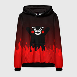 Толстовка-худи мужская Kumamon: Hell Flame, цвет: 3D-черный