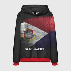 Толстовка-худи мужская Saint Martin Style, цвет: 3D-красный