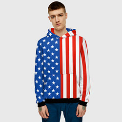 Толстовка-худи мужская American Patriot цвета 3D-черный — фото 2