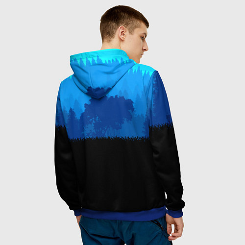 Мужская толстовка RDR 2: Blue Style / 3D-Синий – фото 4