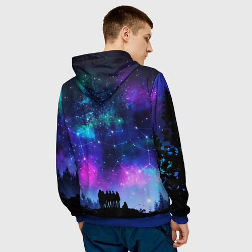 Мужская толстовка No Man's Sky: Space Vision / 3D-Синий – фото 4