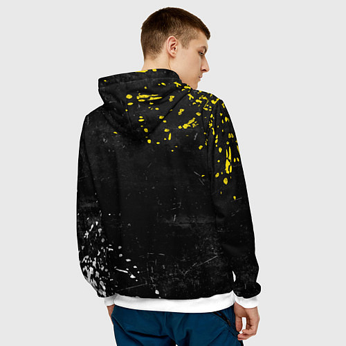 Мужская толстовка TOP: Skeleton Clique / 3D-Белый – фото 4