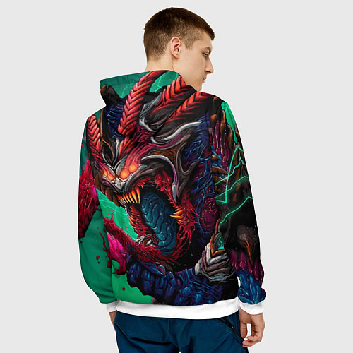 Мужская толстовка CS GO hyper beast skin / 3D-Белый – фото 4