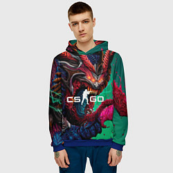 Толстовка-худи мужская CS GO hyper beast skin, цвет: 3D-синий — фото 2