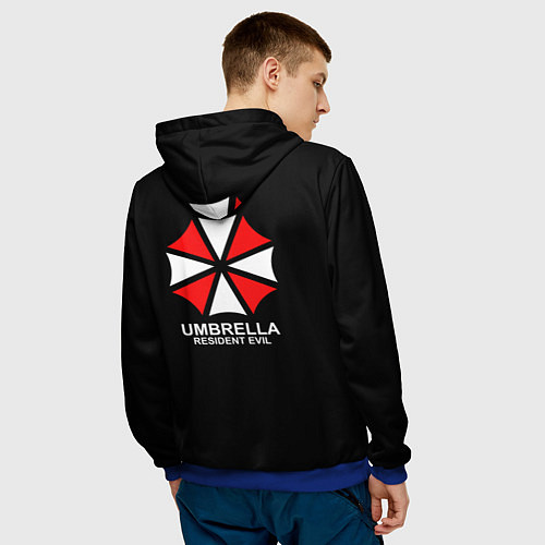 Мужская толстовка UMBRELLA CORP / 3D-Синий – фото 4