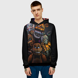 Толстовка-худи мужская Five Nights at Freddy's, цвет: 3D-черный — фото 2