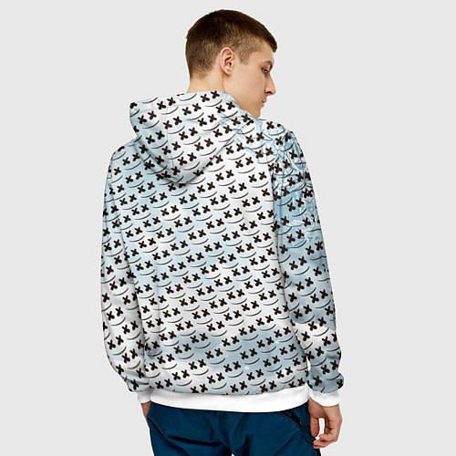 Мужская толстовка Marshmello DAB / 3D-Белый – фото 4