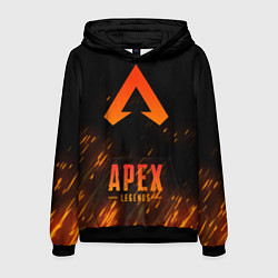 Толстовка-худи мужская Apex Legends: Orange Flame, цвет: 3D-черный