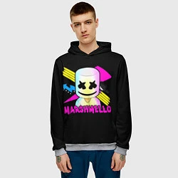 Толстовка-худи мужская Marshmello DJ, цвет: 3D-меланж — фото 2