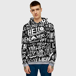 Толстовка-худи мужская Hello Pattern, цвет: 3D-меланж — фото 2