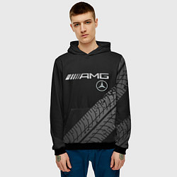 Толстовка-худи мужская Mercedes AMG: Street Racing, цвет: 3D-черный — фото 2