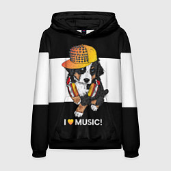 Мужская толстовка I like music