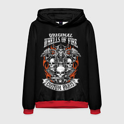 Толстовка-худи мужская Original wheels of fire, цвет: 3D-красный