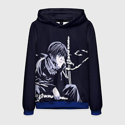 Толстовка-худи мужская Бездомный бог, цвет: 3D-синий