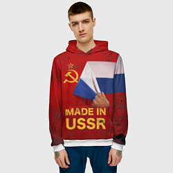 Толстовка-худи мужская MADE IN USSR, цвет: 3D-белый — фото 2