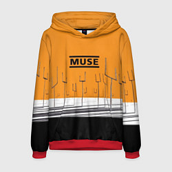 Толстовка-худи мужская Muse: Orange Mood, цвет: 3D-красный