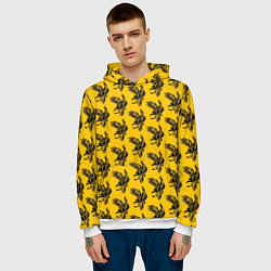 Толстовка-худи мужская TOP: BANDITO, цвет: 3D-белый — фото 2