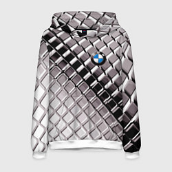 Толстовка-худи мужская BMW - pattern, цвет: 3D-белый