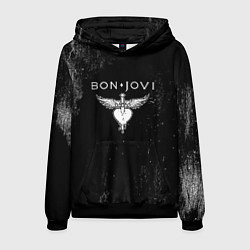 Толстовка-худи мужская Bon Jovi, цвет: 3D-черный