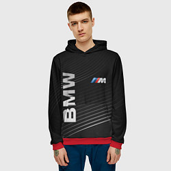 Толстовка-худи мужская BMW, цвет: 3D-красный — фото 2