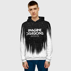 Толстовка-худи мужская IMAGINE DRAGONS, цвет: 3D-белый — фото 2
