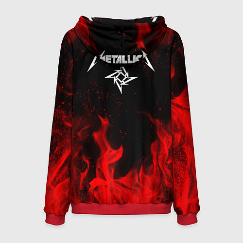 Мужская толстовка METALLICA НА СПИНЕ / 3D-Красный – фото 2