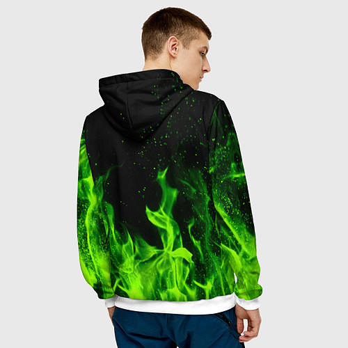 Мужская толстовка L letter flame / 3D-Белый – фото 4