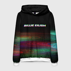 Толстовка-худи мужская BILLIE EILISH: Black Glitch, цвет: 3D-белый