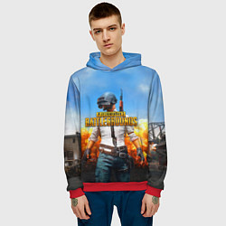 Толстовка-худи мужская PUBG, цвет: 3D-красный — фото 2