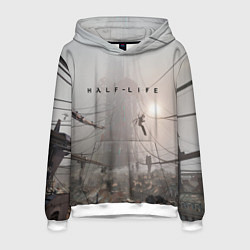 Толстовка-худи мужская HALF-LIFE, цвет: 3D-белый