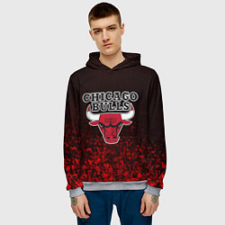 Толстовка-худи мужская CHICAGO BULLS, цвет: 3D-меланж — фото 2