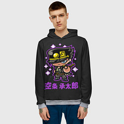 Толстовка-худи мужская Приключения ДжоДжо, цвет: 3D-меланж — фото 2