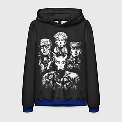 Толстовка-худи мужская JoJo Bizarre Adventure, цвет: 3D-синий