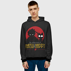 Толстовка-худи мужская Хвост Феи Natsu i Happy, цвет: 3D-черный — фото 2